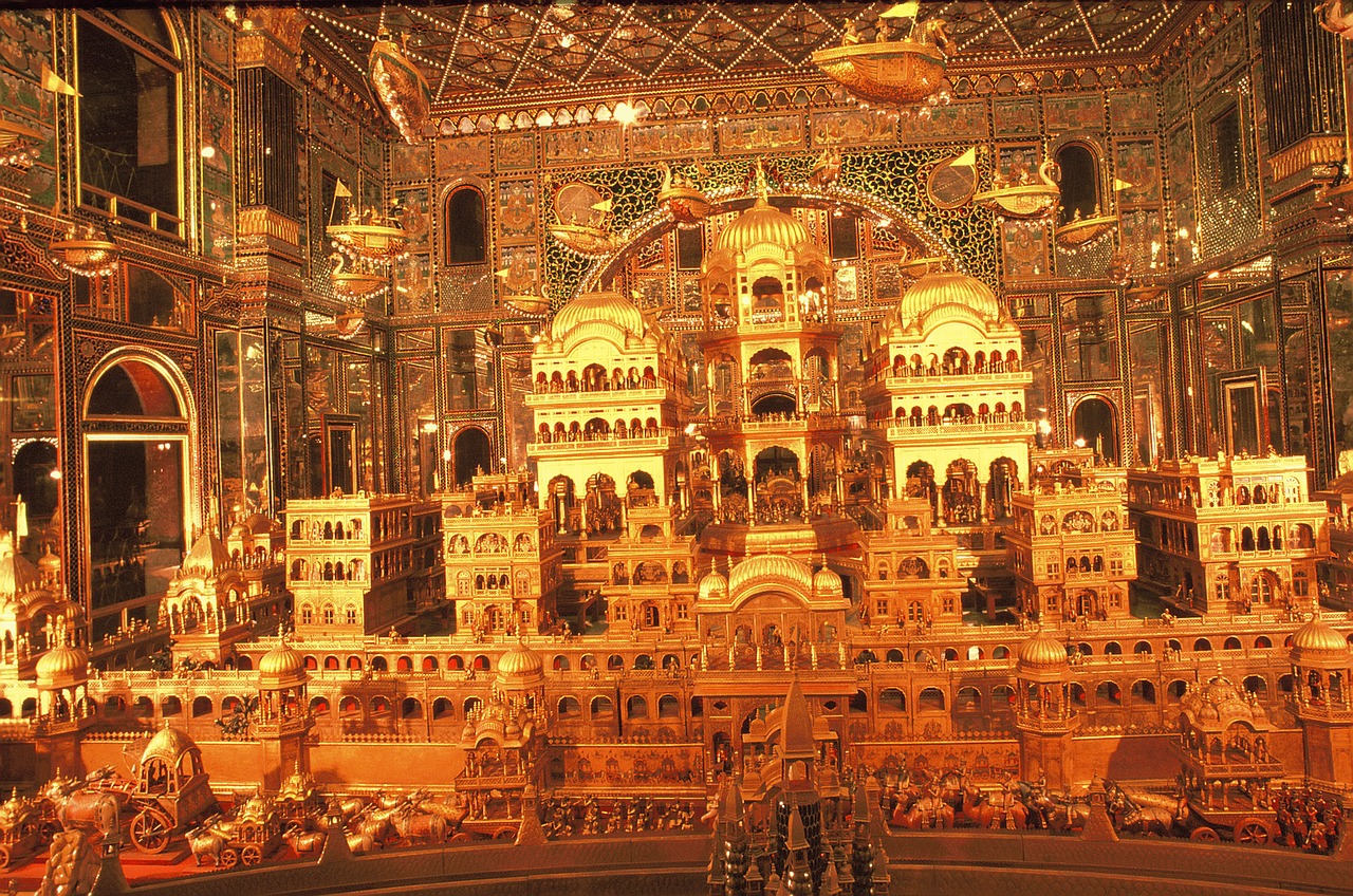 ayodhya nagri, ajmer jain, temple, india, golden, decor, interior, religious, holy, sacred